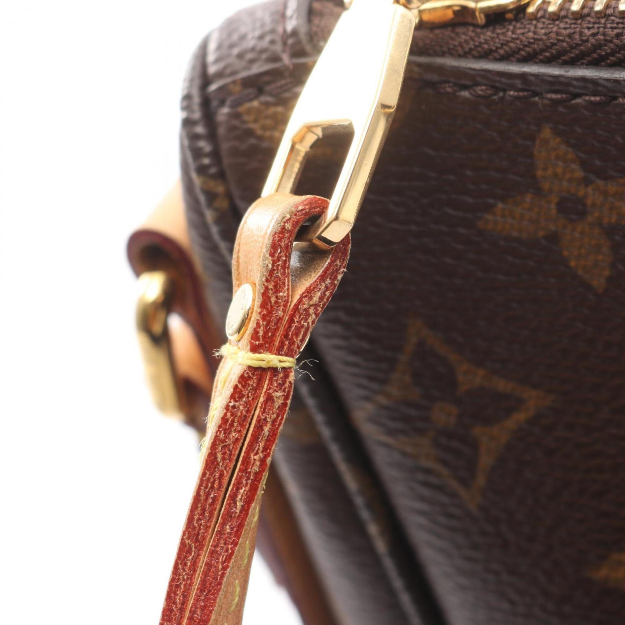 Louis Vuitton Brown Monogram Coated Canvas Leather Handbag Shoulder Bag