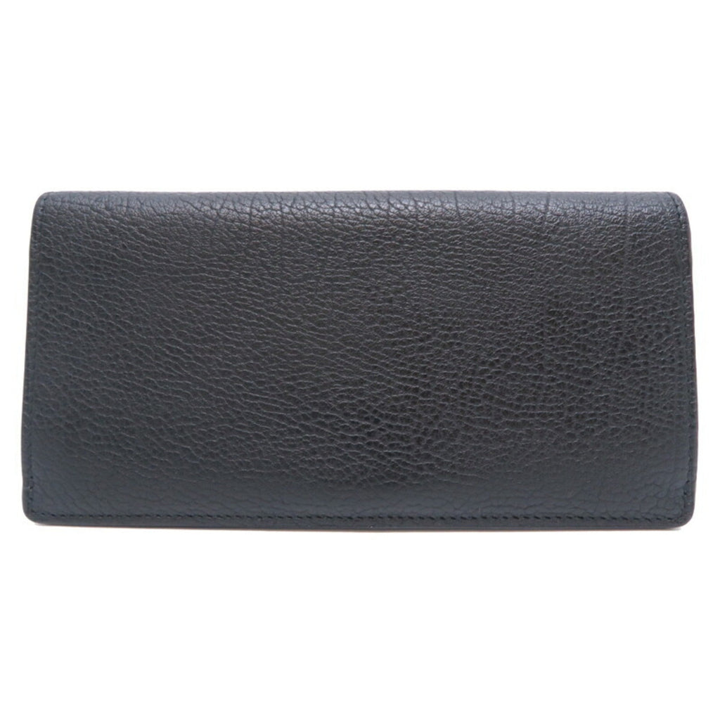 Burberry Black Leather Long Wallet (Bi-Fold)