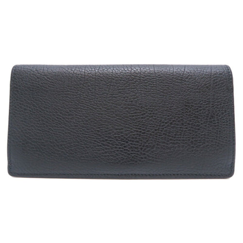 Burberry Black Leather Long Wallet (Bi-Fold)