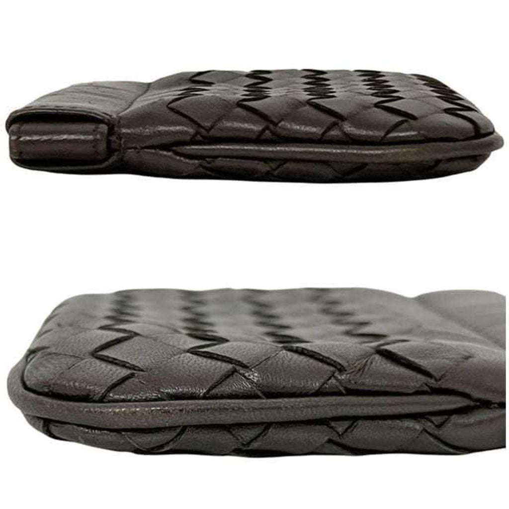 Bottega Veneta Intrecciato Brown Leather Coin Purse/Coin Case