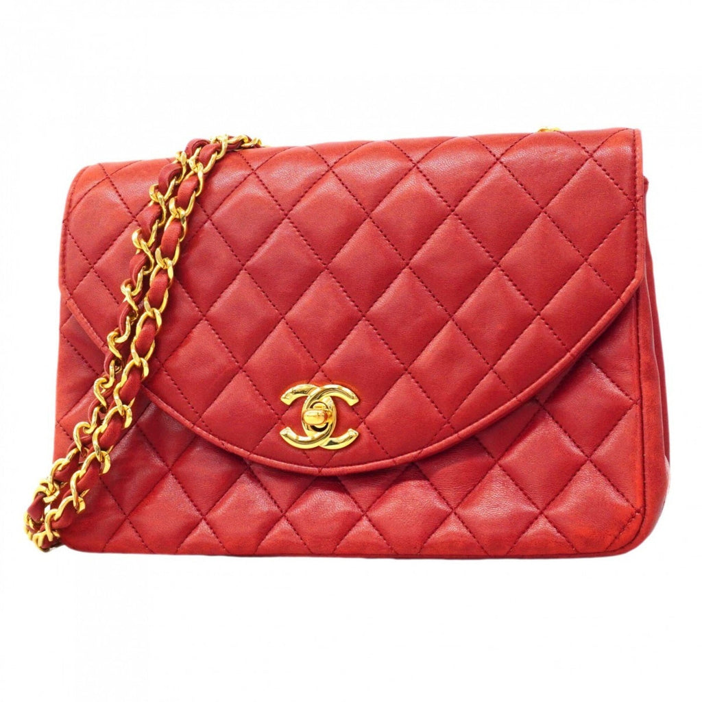 Chanel Red Color Leather Shoulder Bag