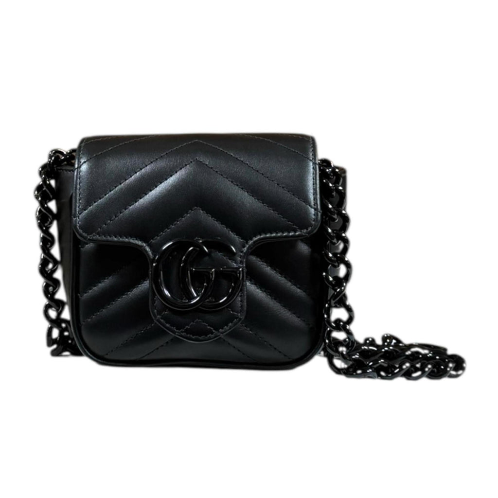 Gucci Black Leather Pochette Shoulder Bag (Pre-Owned)