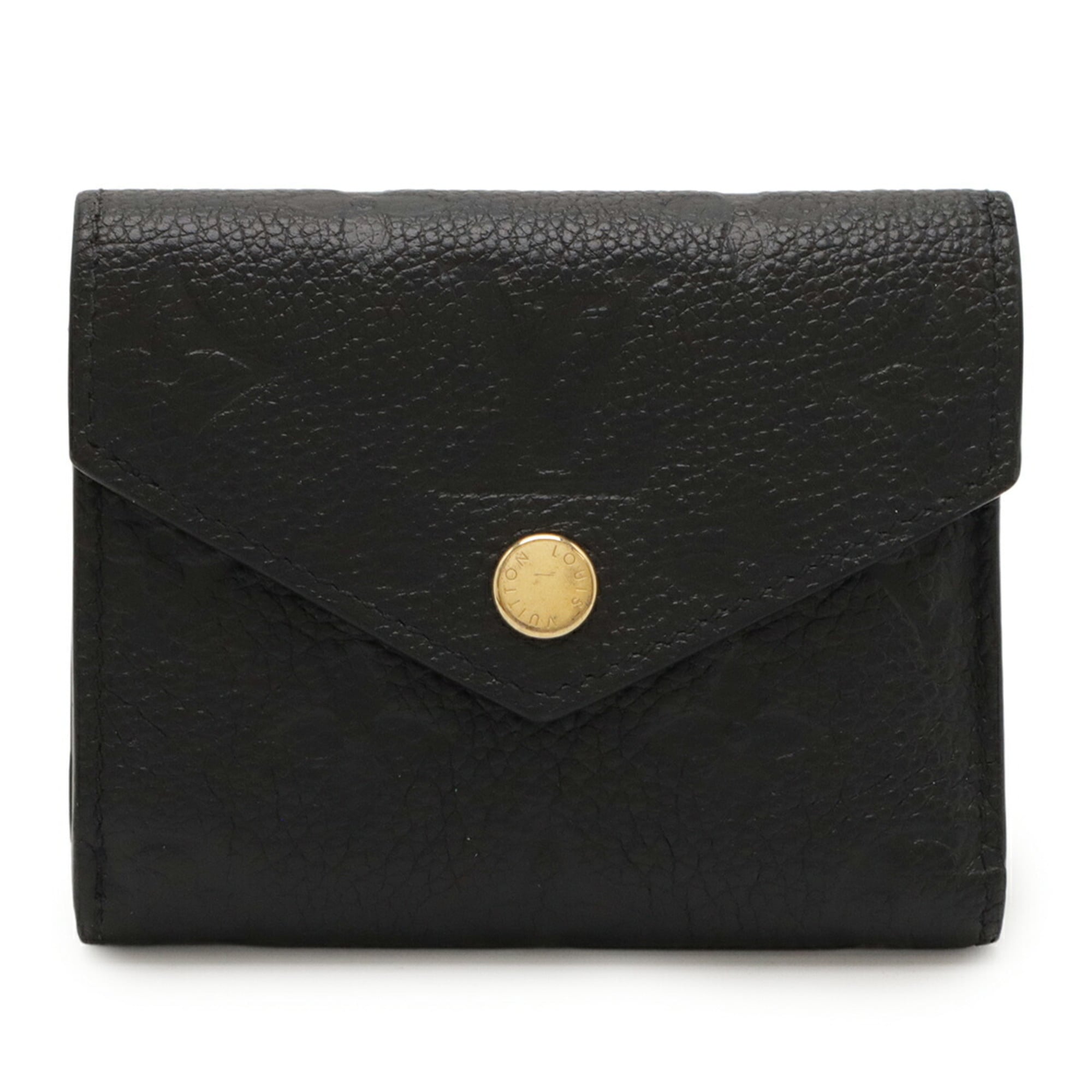 Louis Vuitton Black Noir Monogram Empreinte Leather Wallet (Tri-Fold)