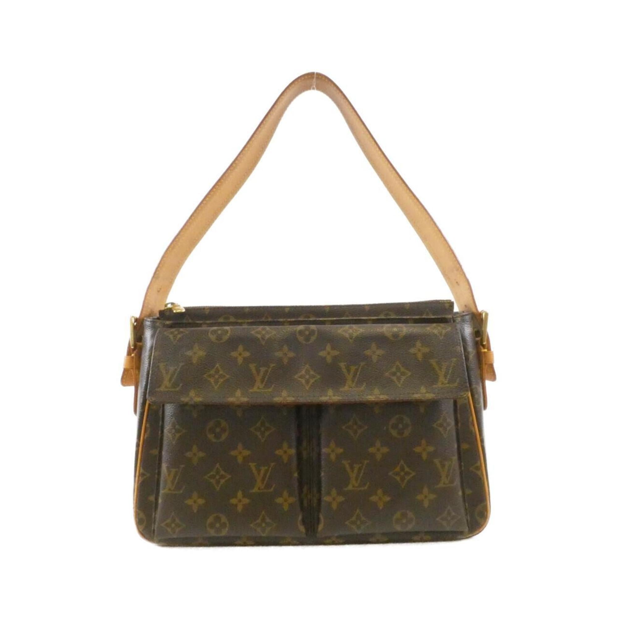 Louis Vuitton Brown Coated Canvas Shoulder Bag