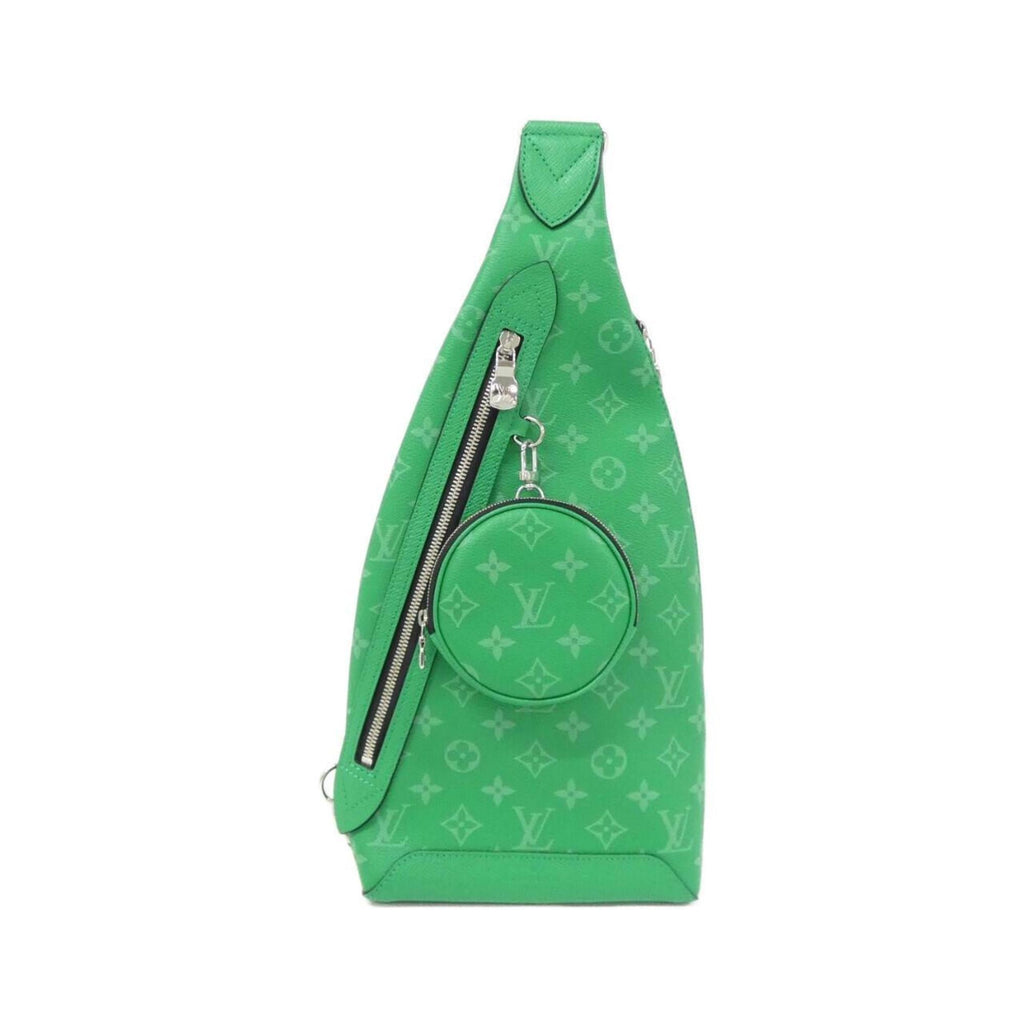 Louis Vuitton Taigarama Vert Coated Canvas Leather Handbag