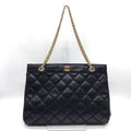 Chanel Black Leather Tote Bag