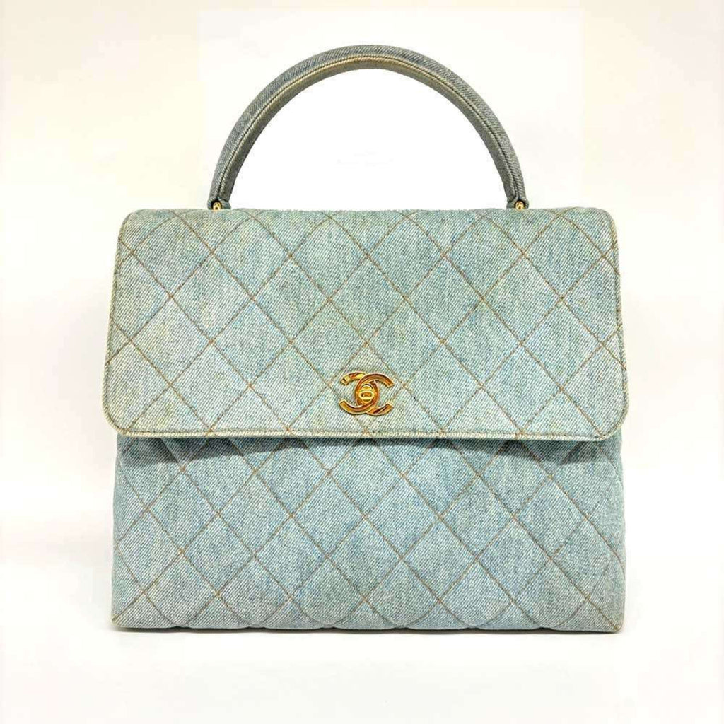 Chanel Denim Denim Leather Handbag