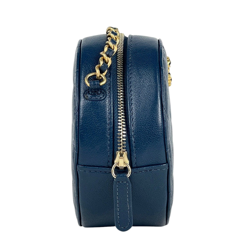 Chanel Blue Leather Shoulder Bag