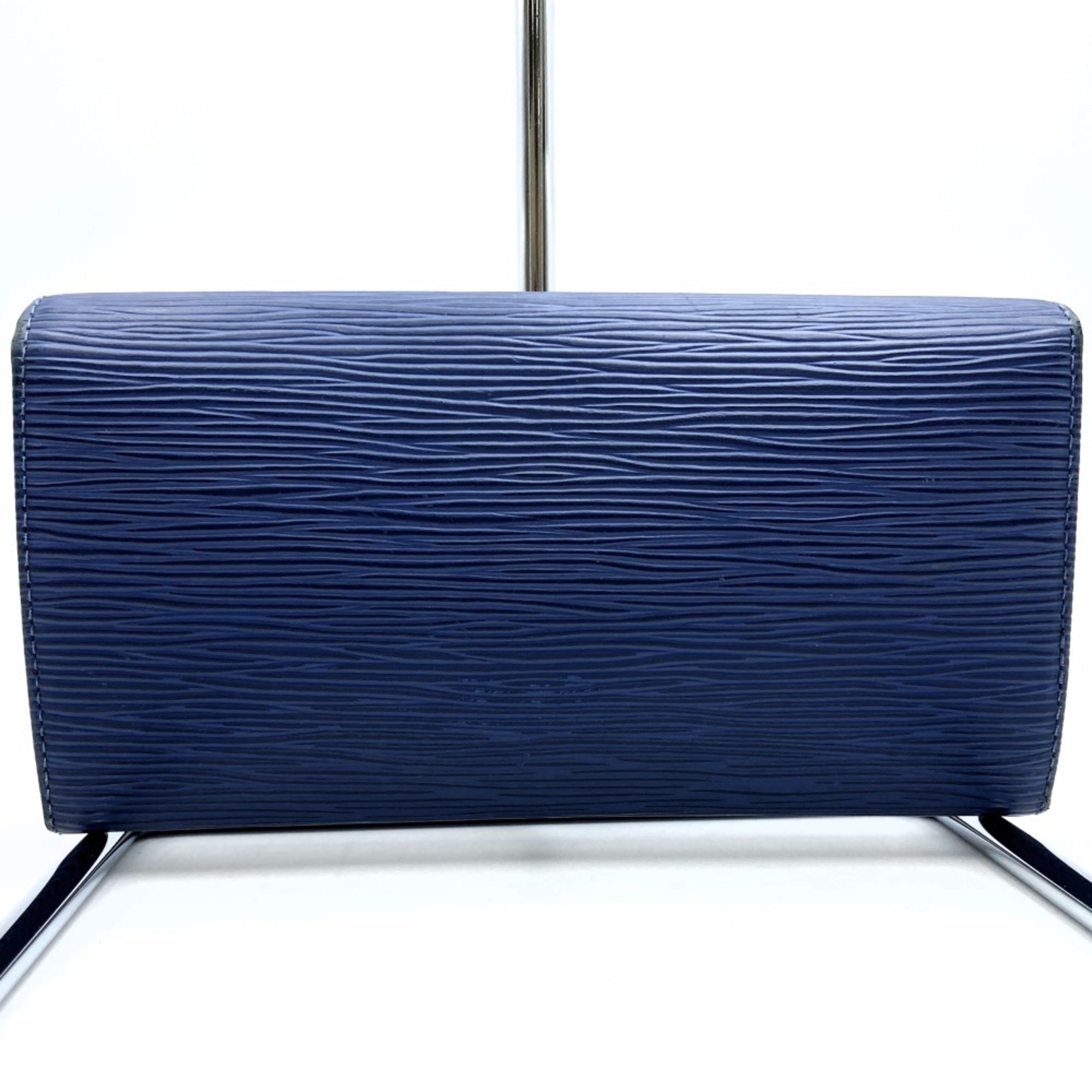 Louis Vuitton Navy Epi Leather Long Wallet (Tri-Fold)