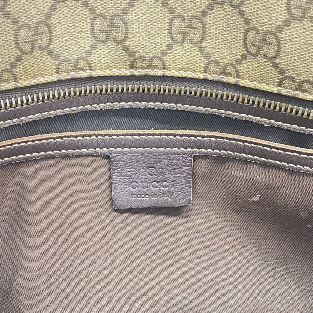 Gucci Beige Brown Pvc Tote Bag (Pre-Owned)