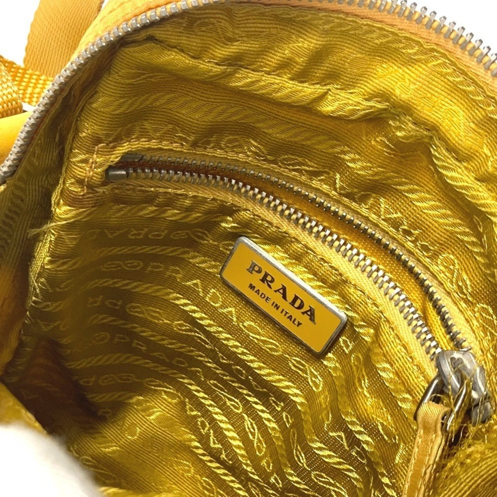 Prada Yellow Nylon Pochette Shoulder Bag