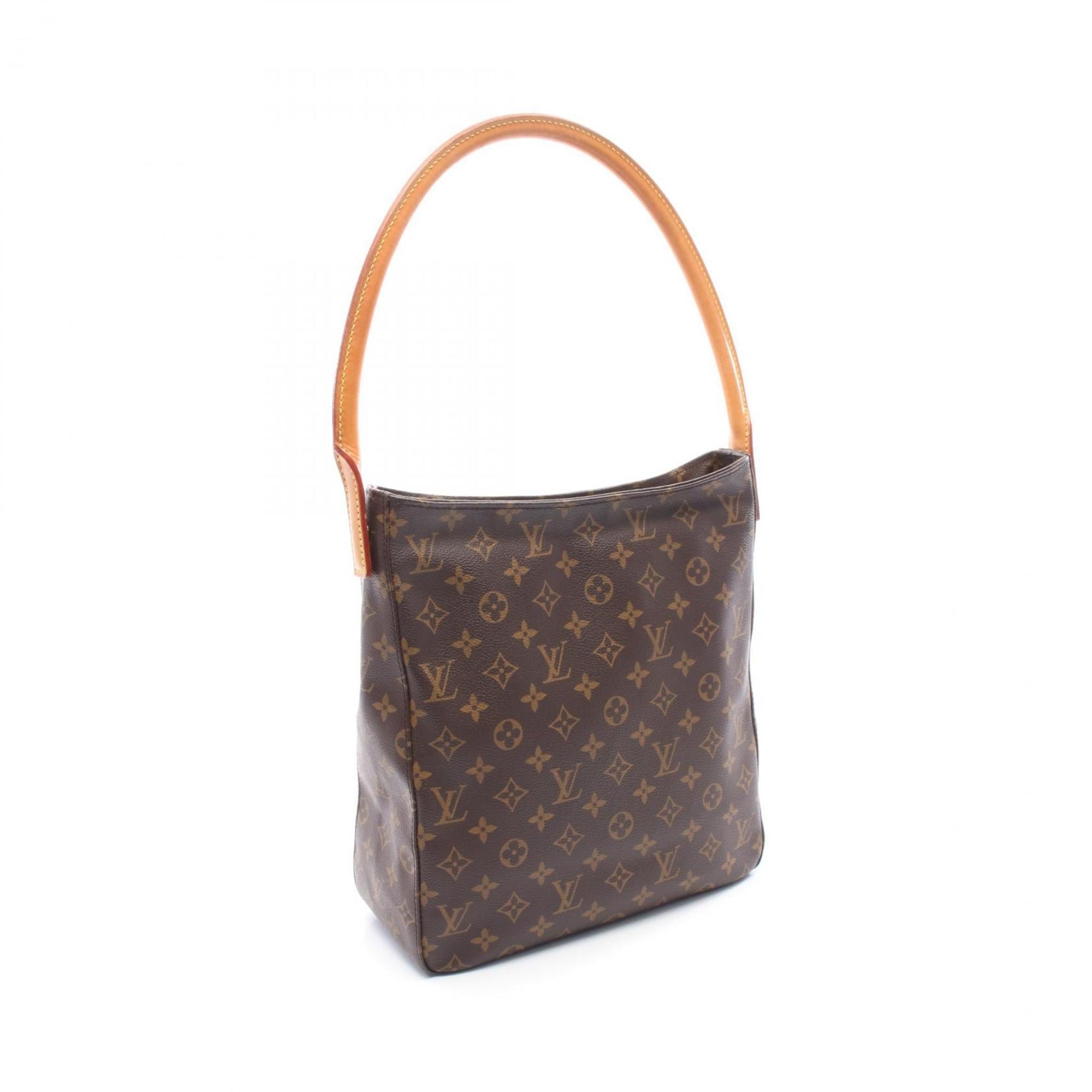 Louis Vuitton Brown Coated Canvas Leather Shoulder Bag
