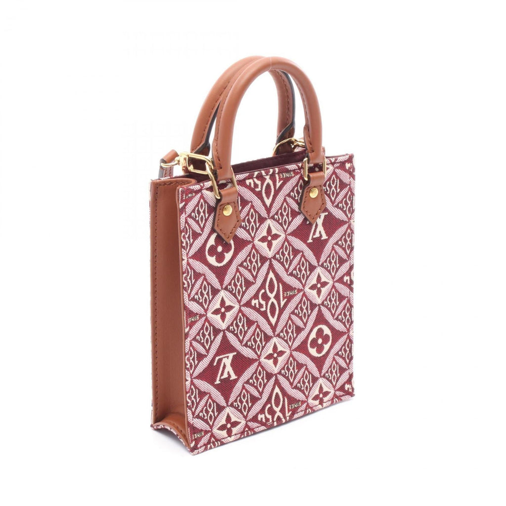 Louis Vuitton Bordeaux Brown Canvas Leather Handbag