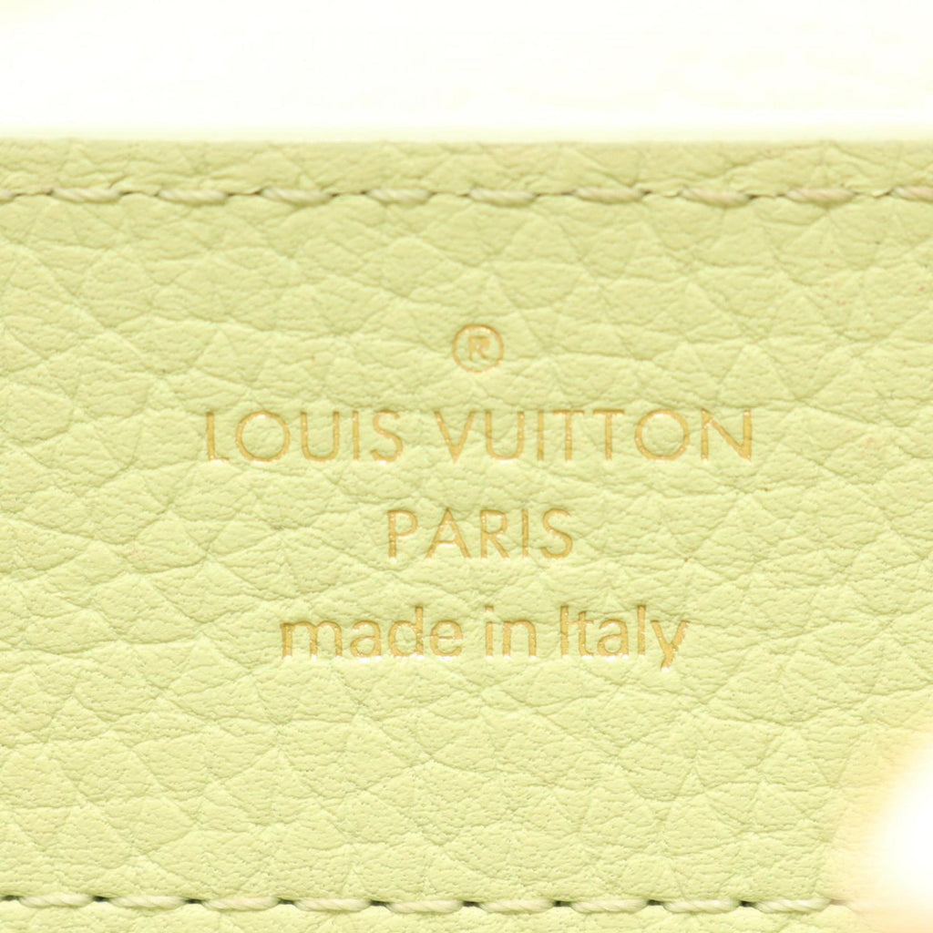 Louis Vuitton Green White Leather Handbag