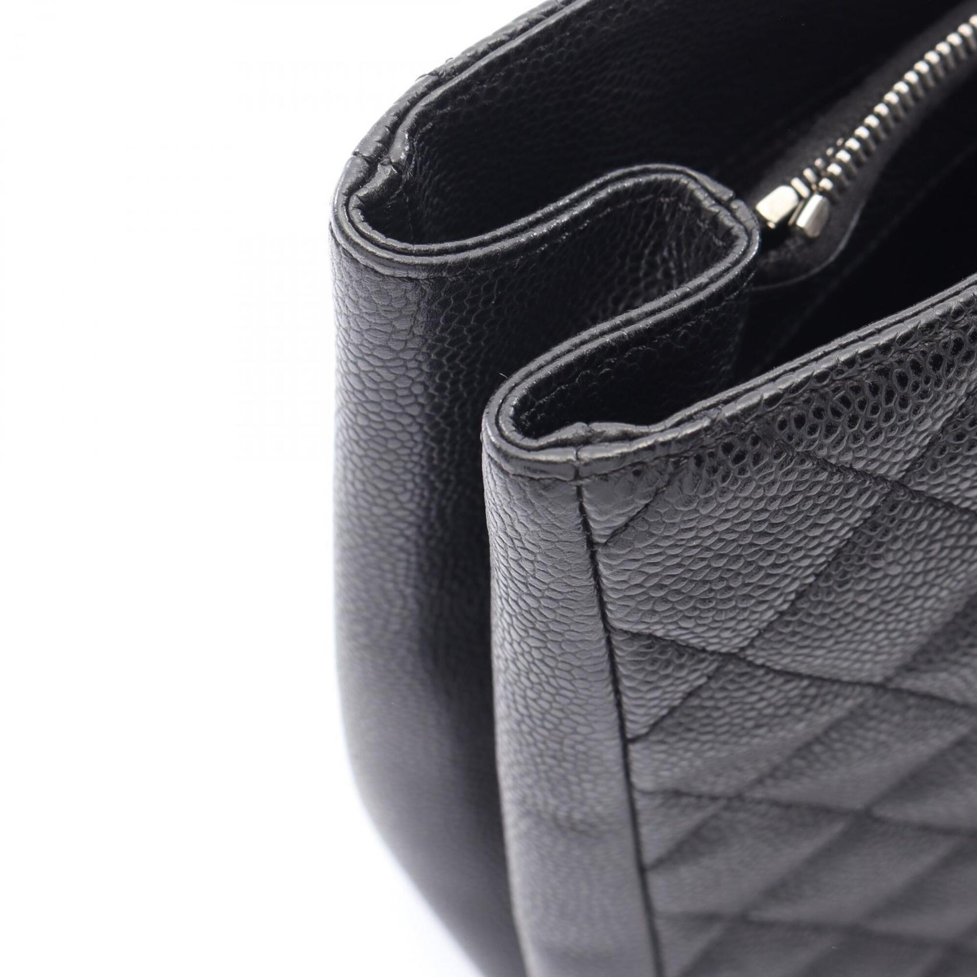 Chanel Black Leather Handbag Tote Bag