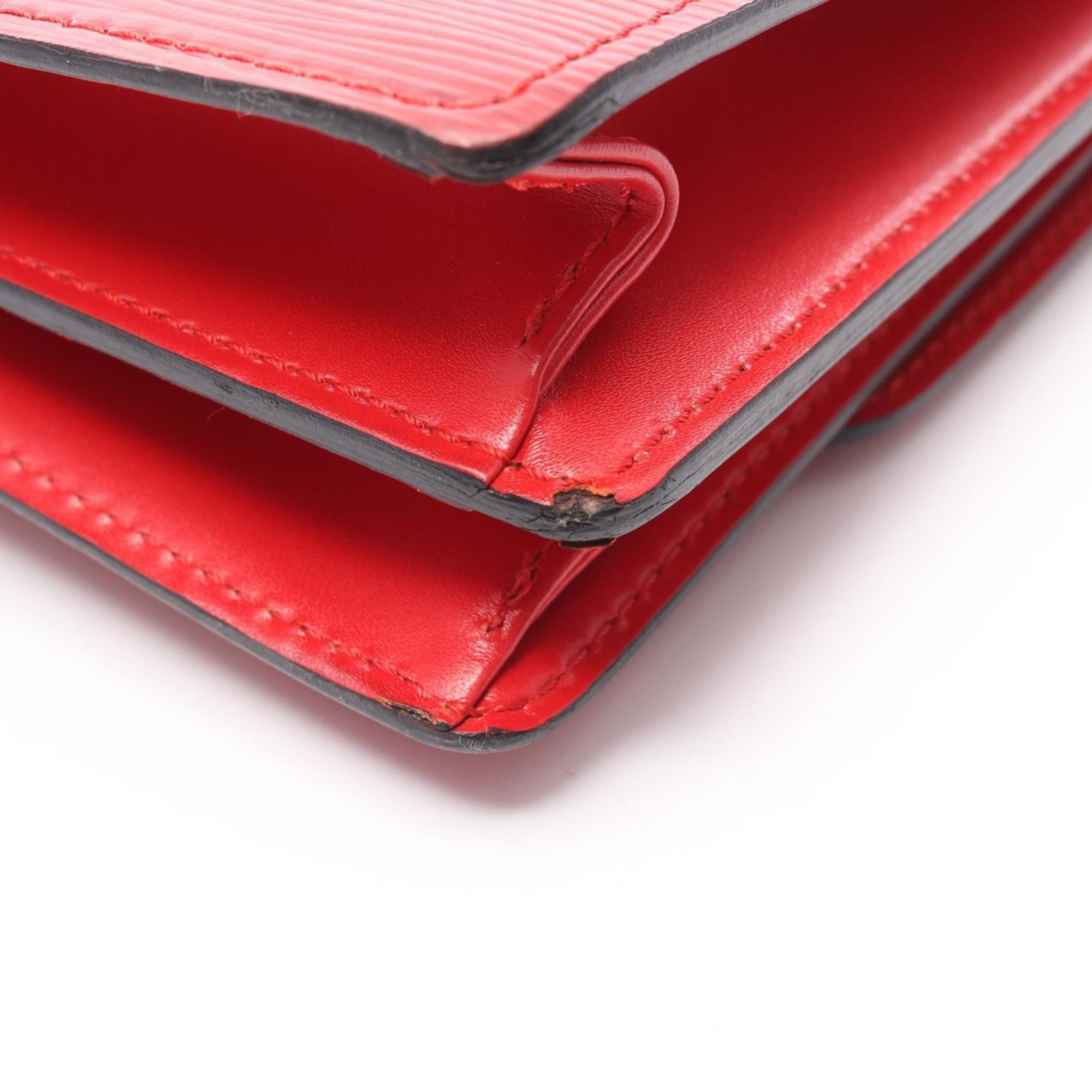 Louis Vuitton Castilian Red Red Color Leather Shoulder Bag