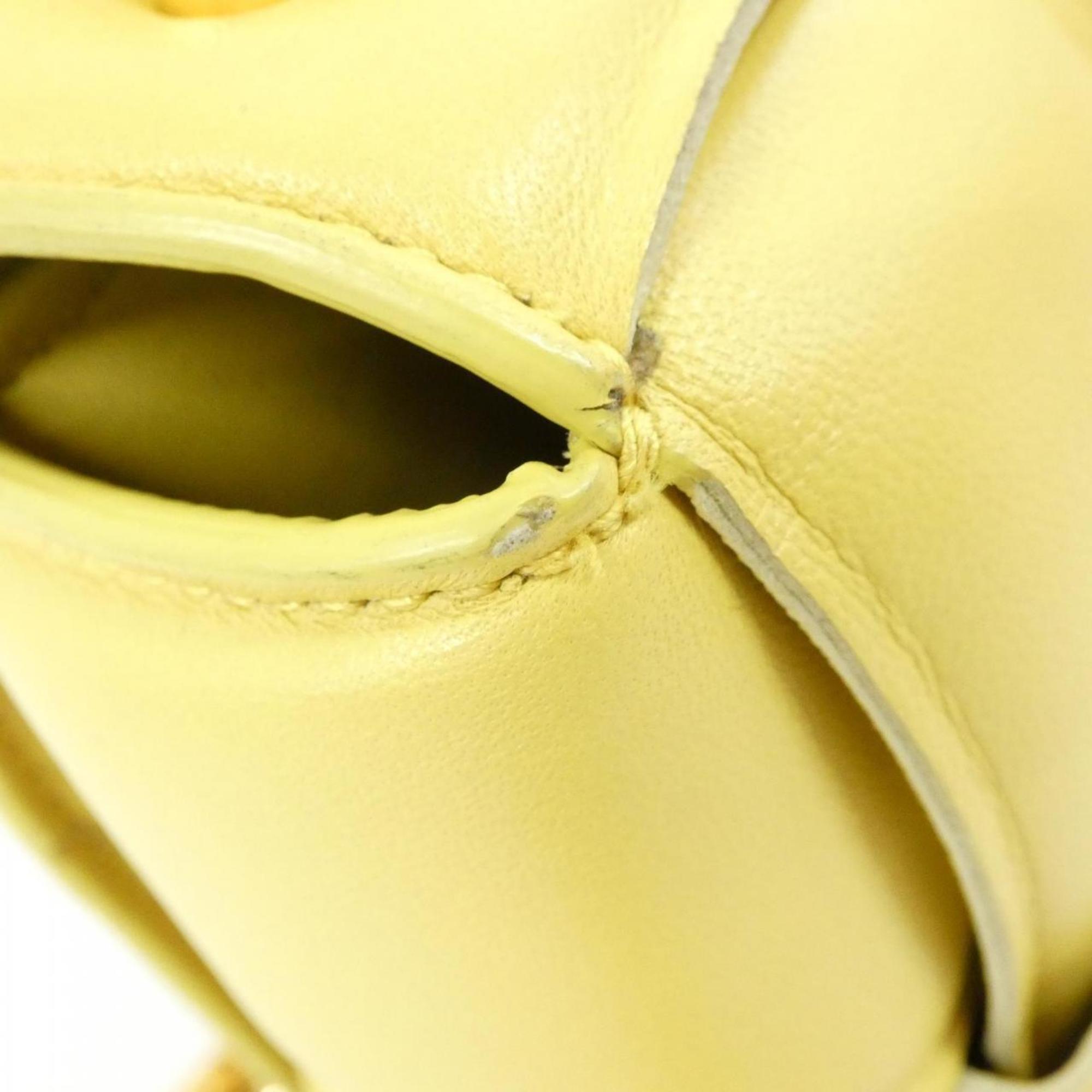 Bottega Veneta Yellow Leather Shoulder Bag
