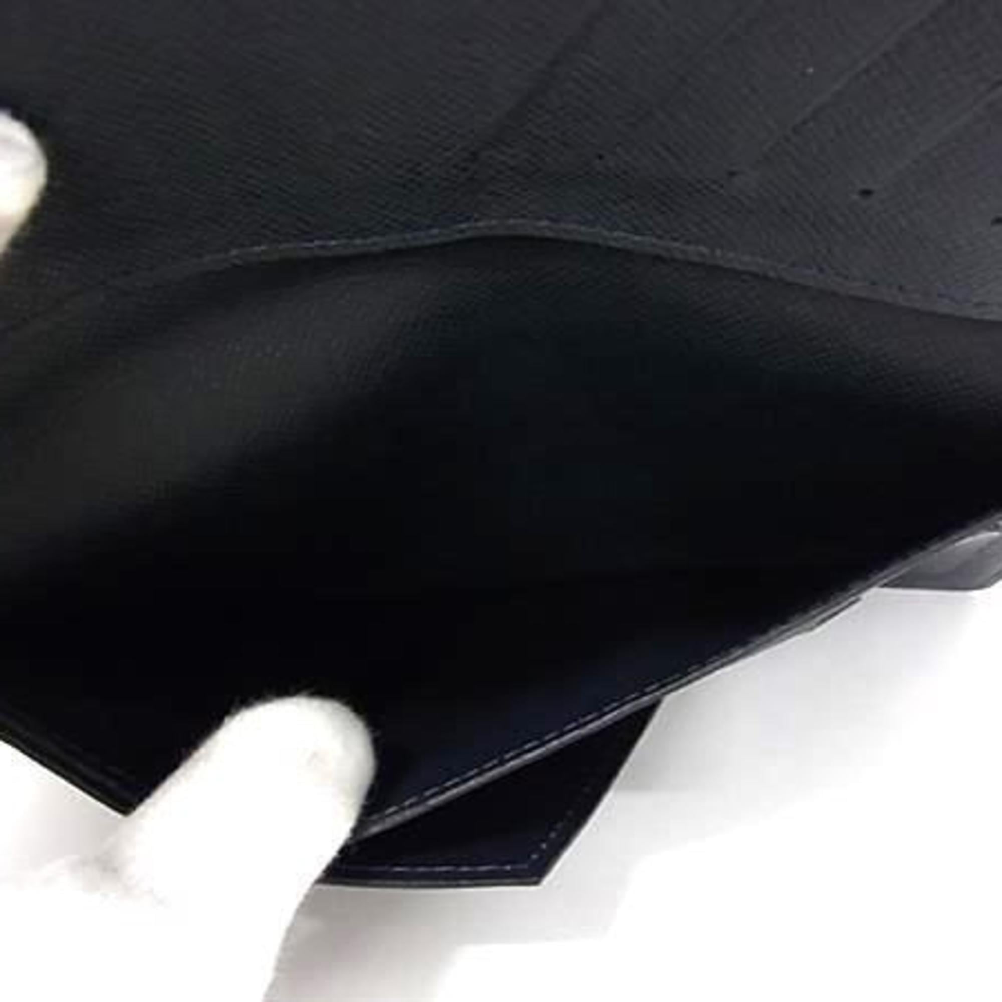 Louis Vuitton Taiga Boreal Navy Taiga Leather Long Wallet