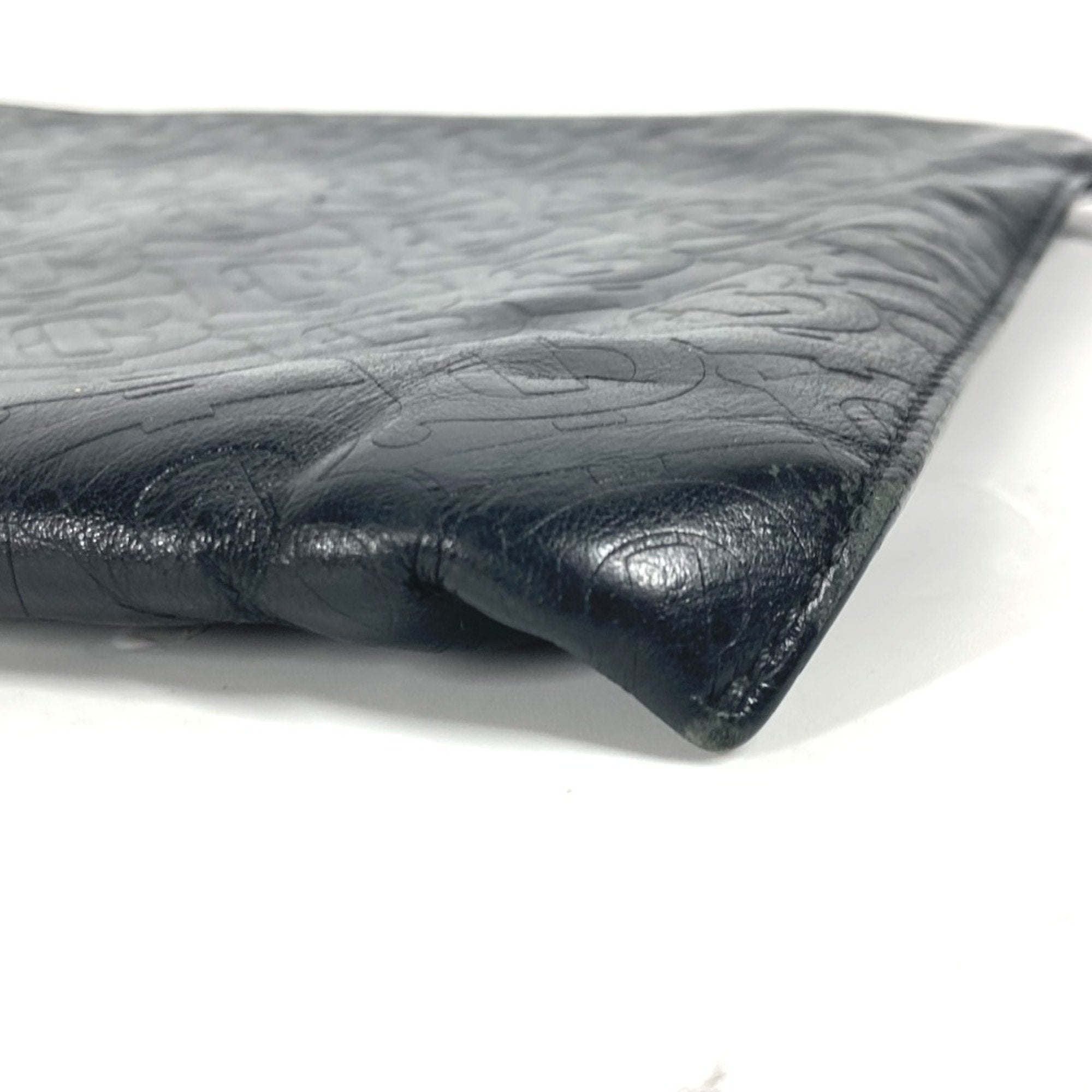 Burberry Black Leather Clutch Bag Pouch