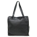 Chanel Black Leather Shoulder Bag Tote Bag