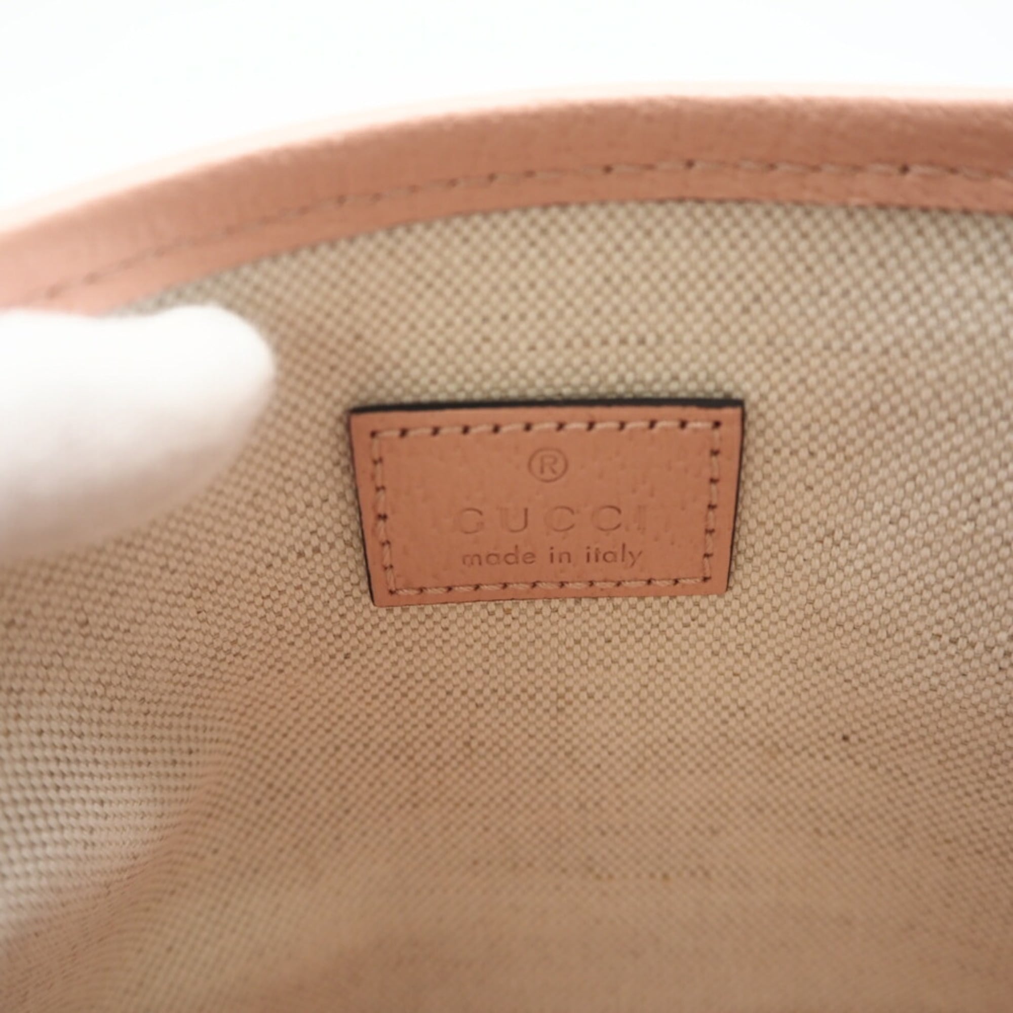 Gucci Pink Beige Coated Canvas Tote Bag (Pre-Owned)