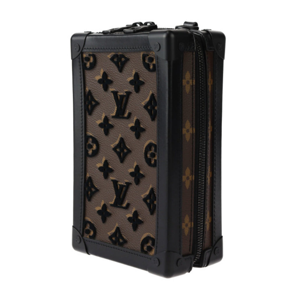 Louis Vuitton Black Brown Monogram Monogram Handbag Pochette Shoulder Bag