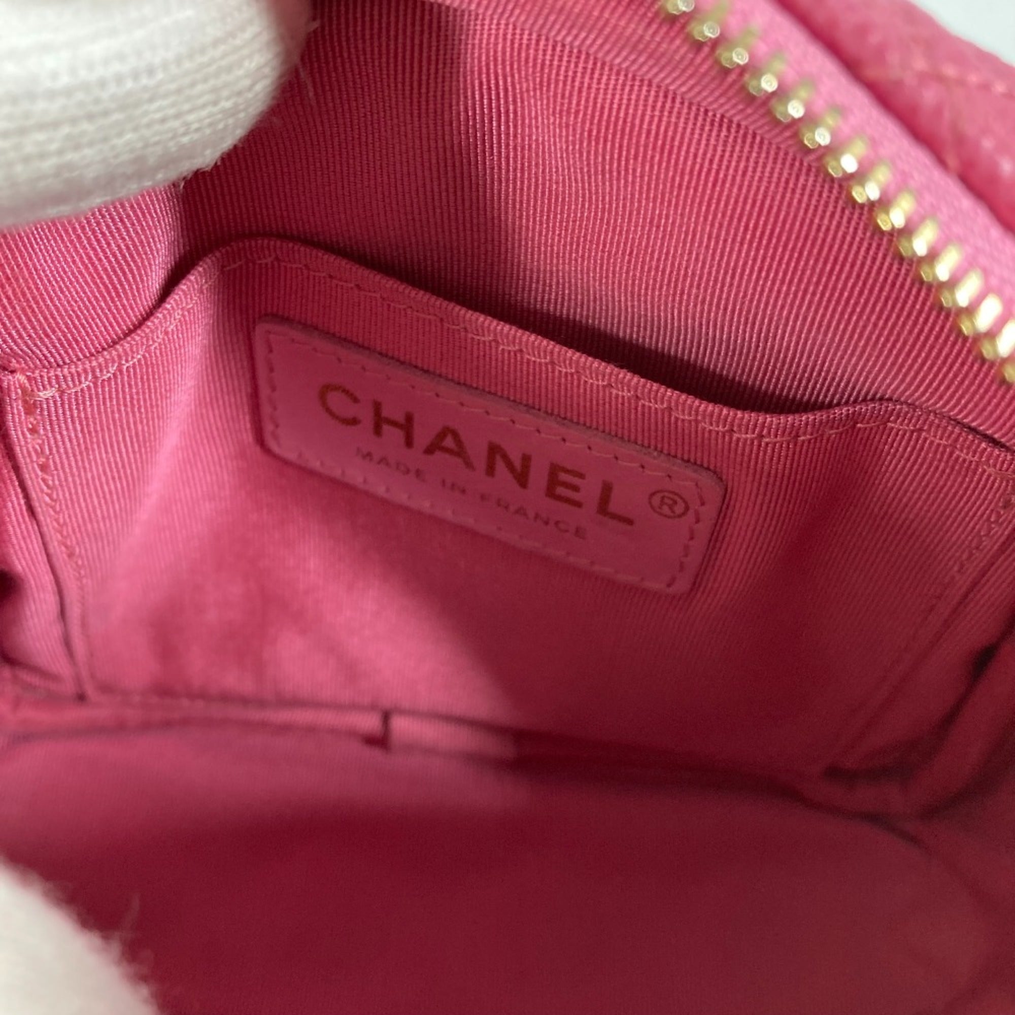 Chanel Pink Leather Shoulder Bag