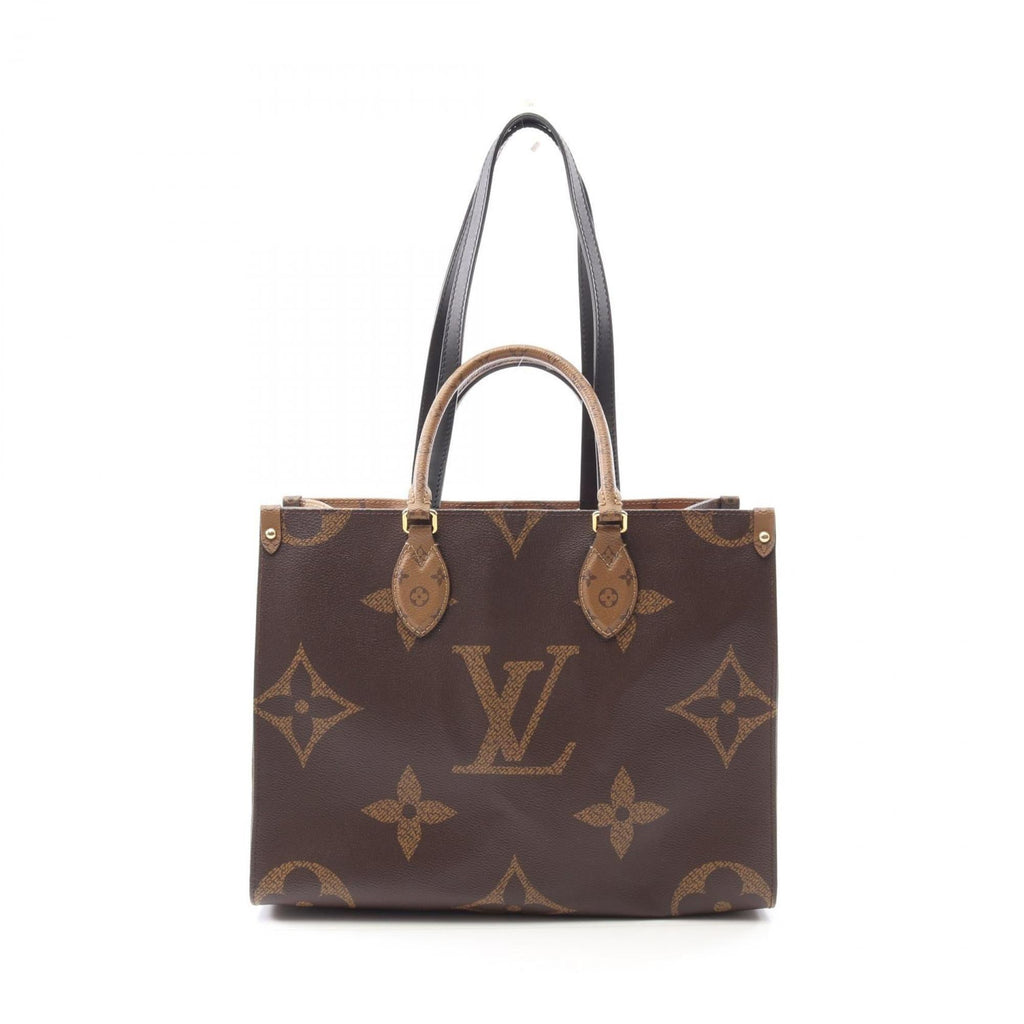 Louis Vuitton Beige Brown Coated Canvas Leather Tote Bag