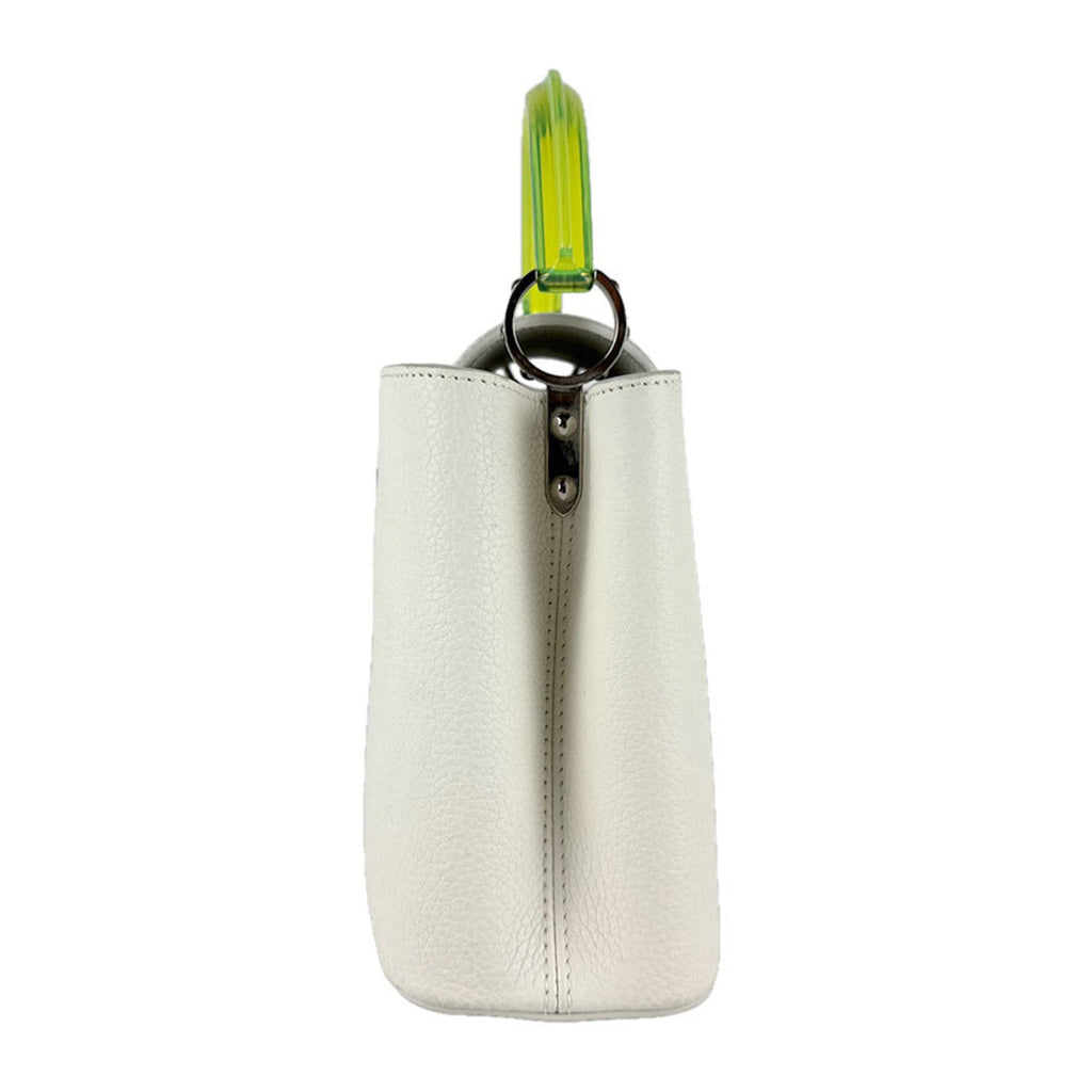 Louis Vuitton White Leather Handbag Shoulder Bag