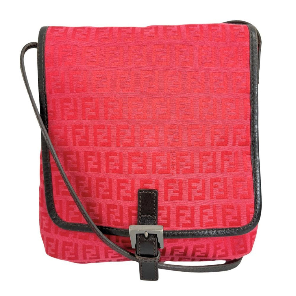 Fendi Pink Canvas Shoulder Bag