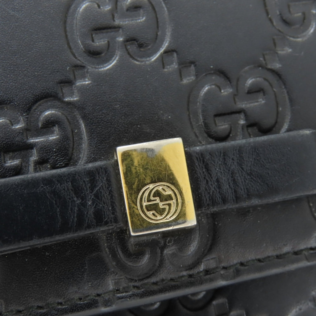 Gucci Black Gg Leather Wallet (Bi-Fold) (Pre-Owned)