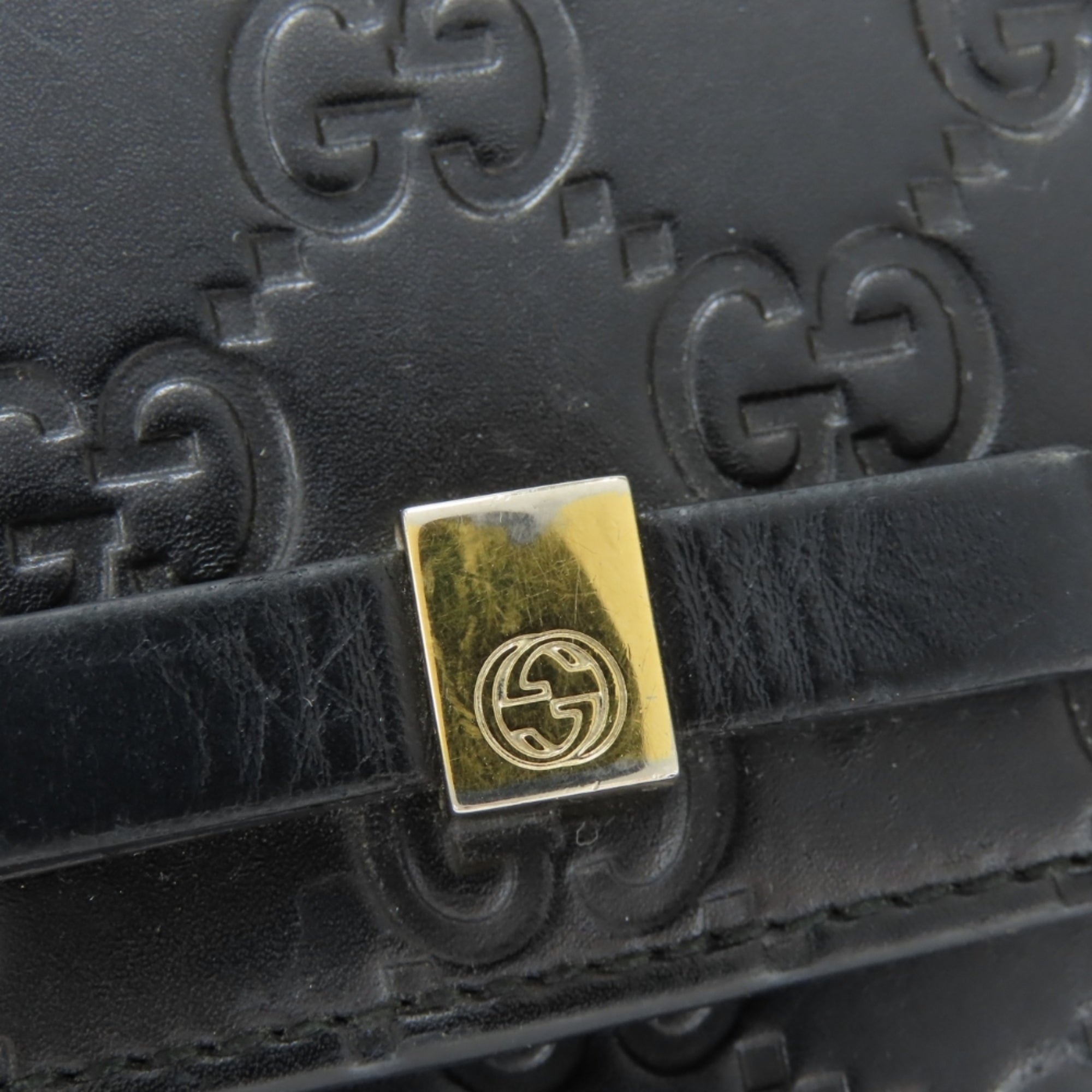 Gucci Black Gg Leather Wallet (Bi-Fold) (Pre-Owned)