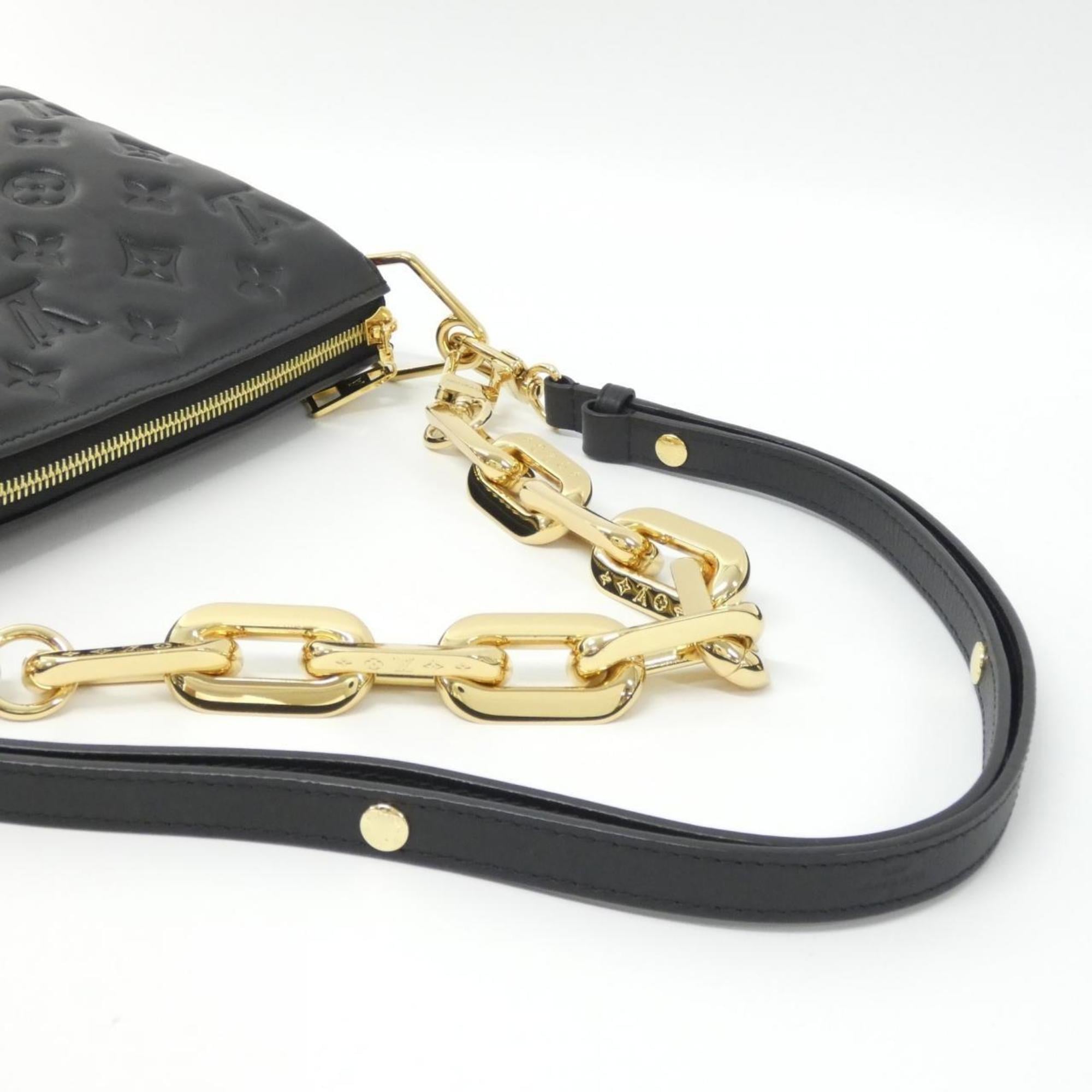 Louis Vuitton Black Leather Shoulder Bag