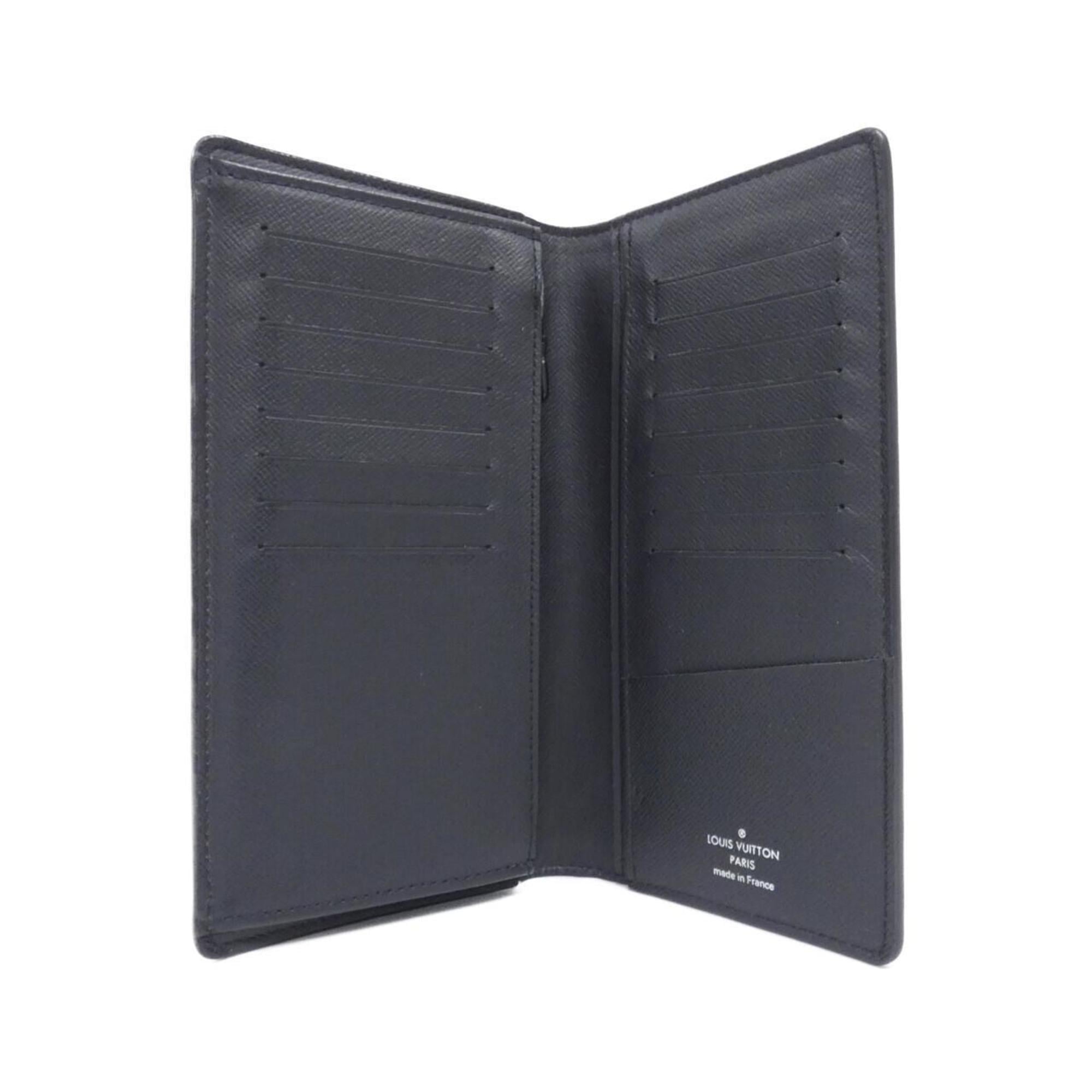 Louis Vuitton Blue Navy Black Coated Canvas Long Wallet