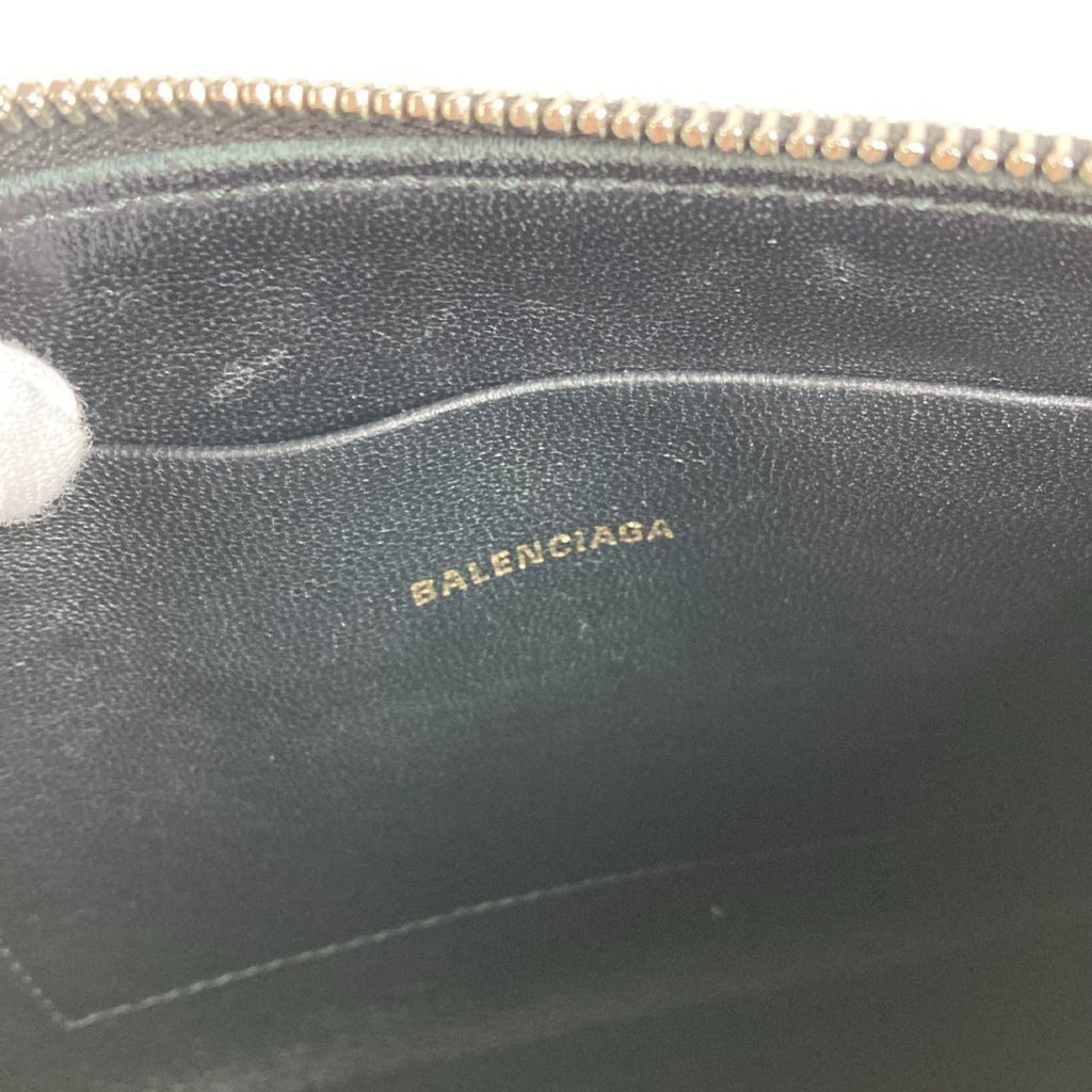 Balenciaga Black Pink Leather Clutch Bag Hand
