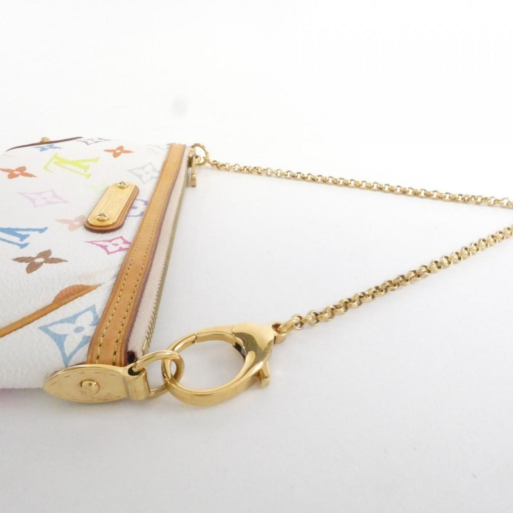 Louis Vuitton White Coated Canvas Pochette Pouch