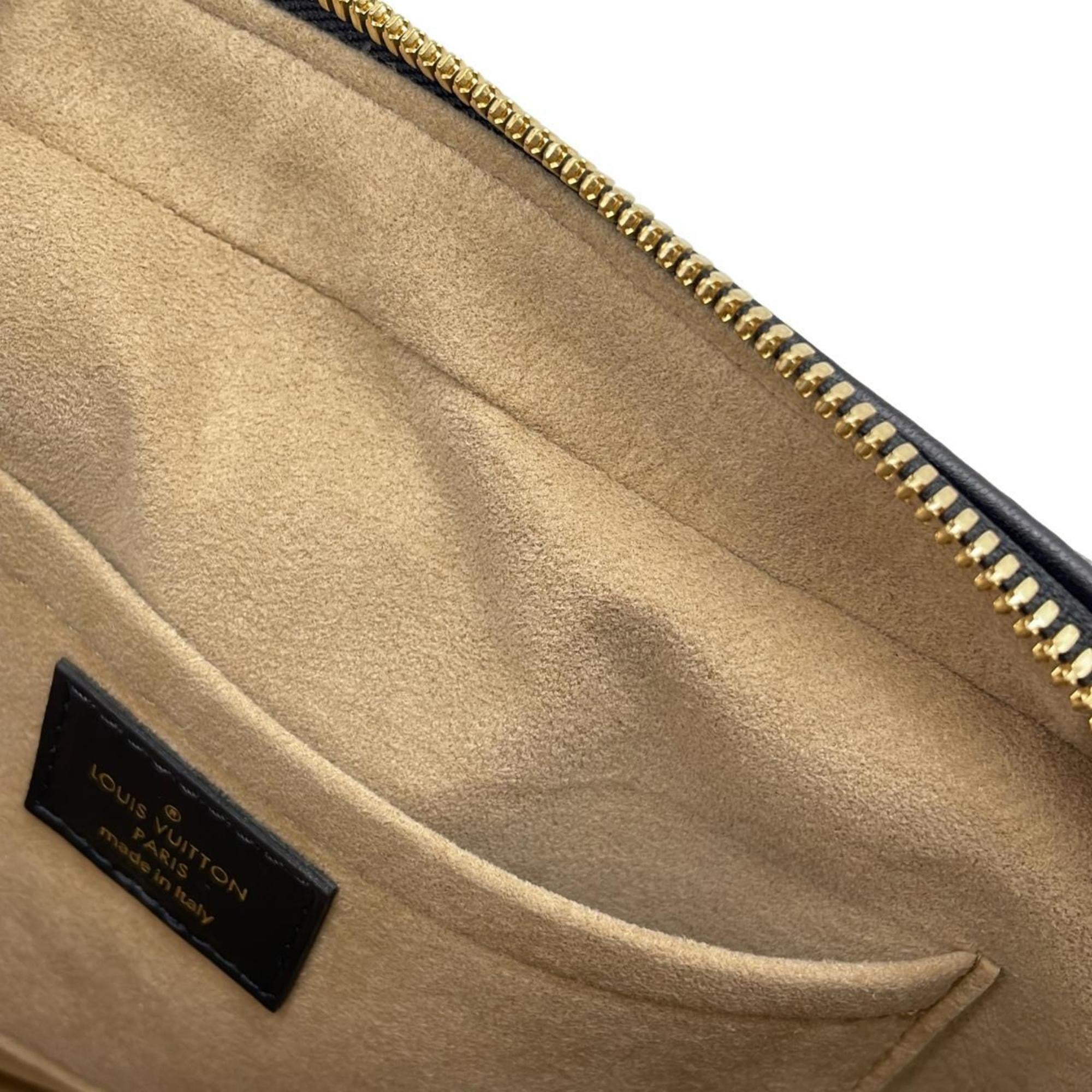 Louis Vuitton Black Leather Shoulder Bag