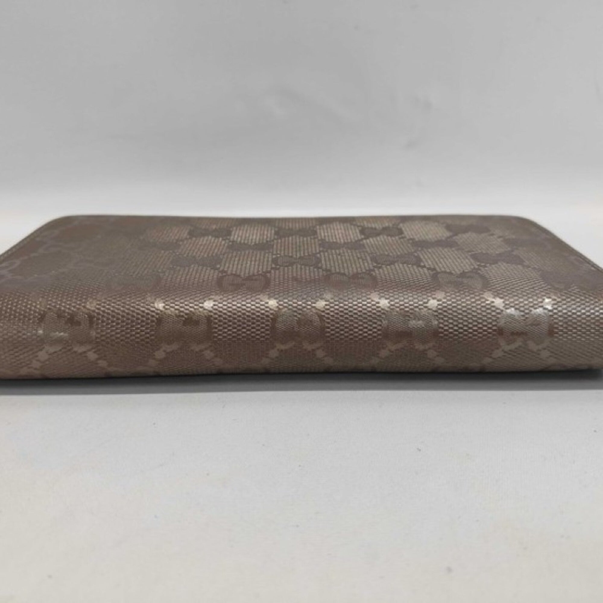 Gucci Gold Pvc Leather Long Wallet (Bi-Fold) (Pre-Owned)