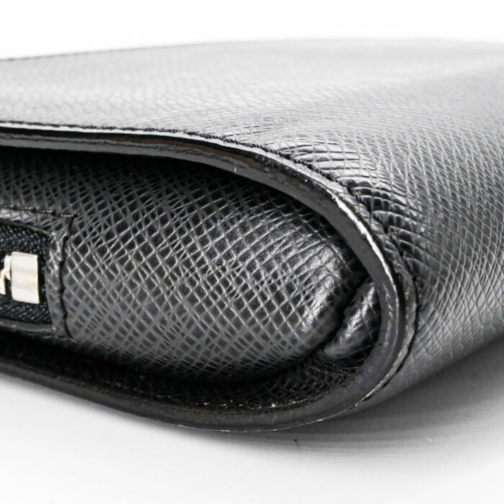 Louis Vuitton Ardoise Black Taiga Leather Clutch Bag