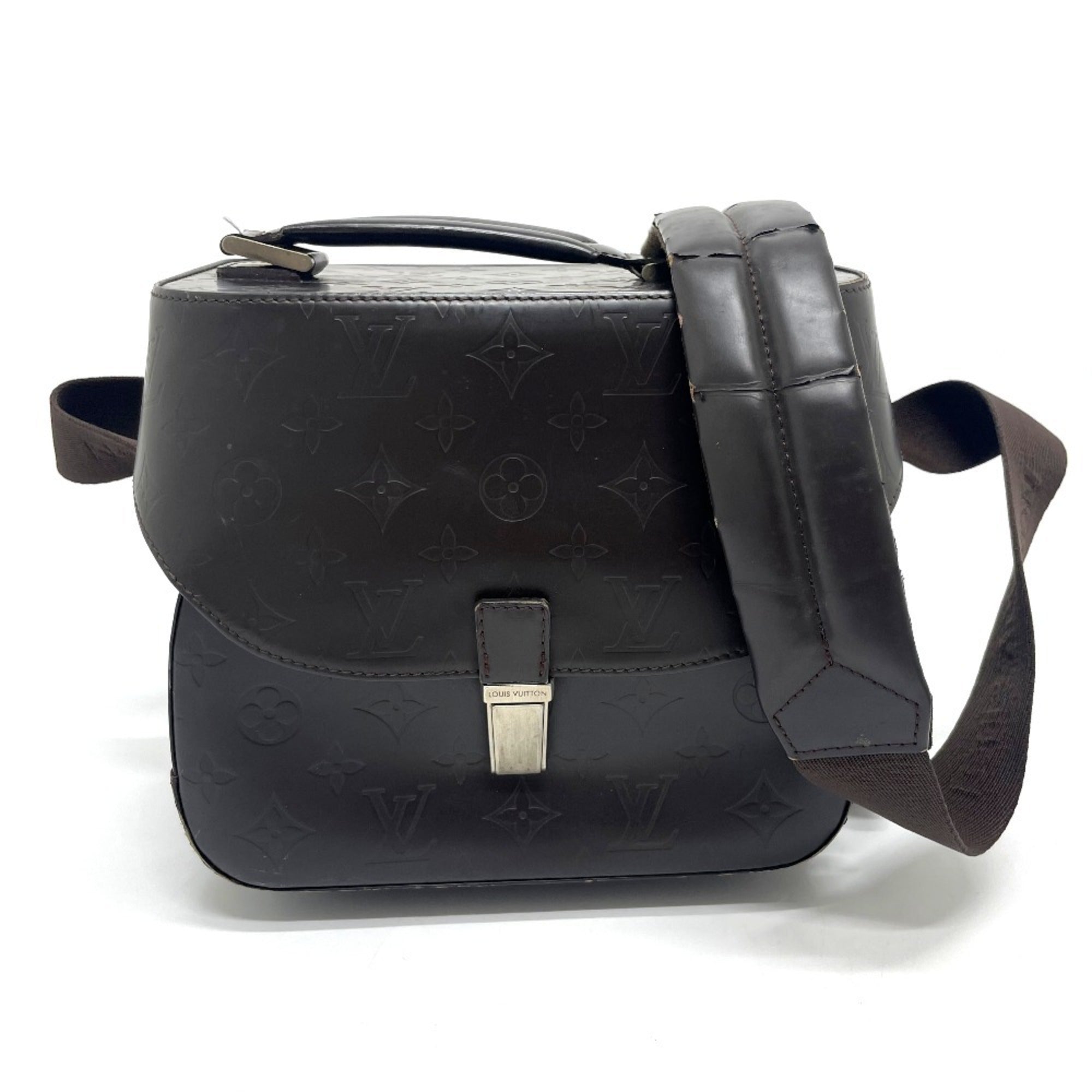 Louis Vuitton Monogram Glace Brown Coffee Shoulder Bag