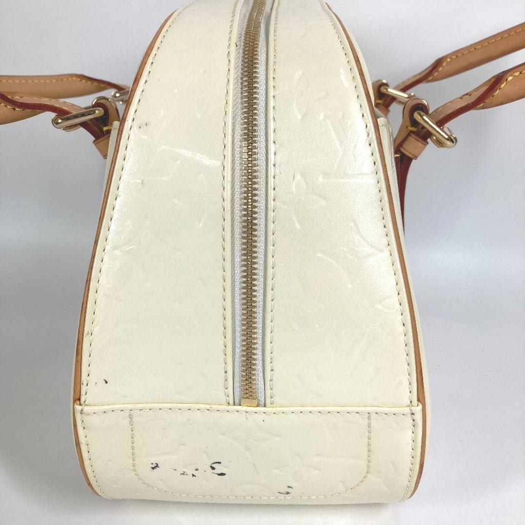 Louis Vuitton Pearl White Monogram Vernis Handbag Shoulder Bag Tote Bag