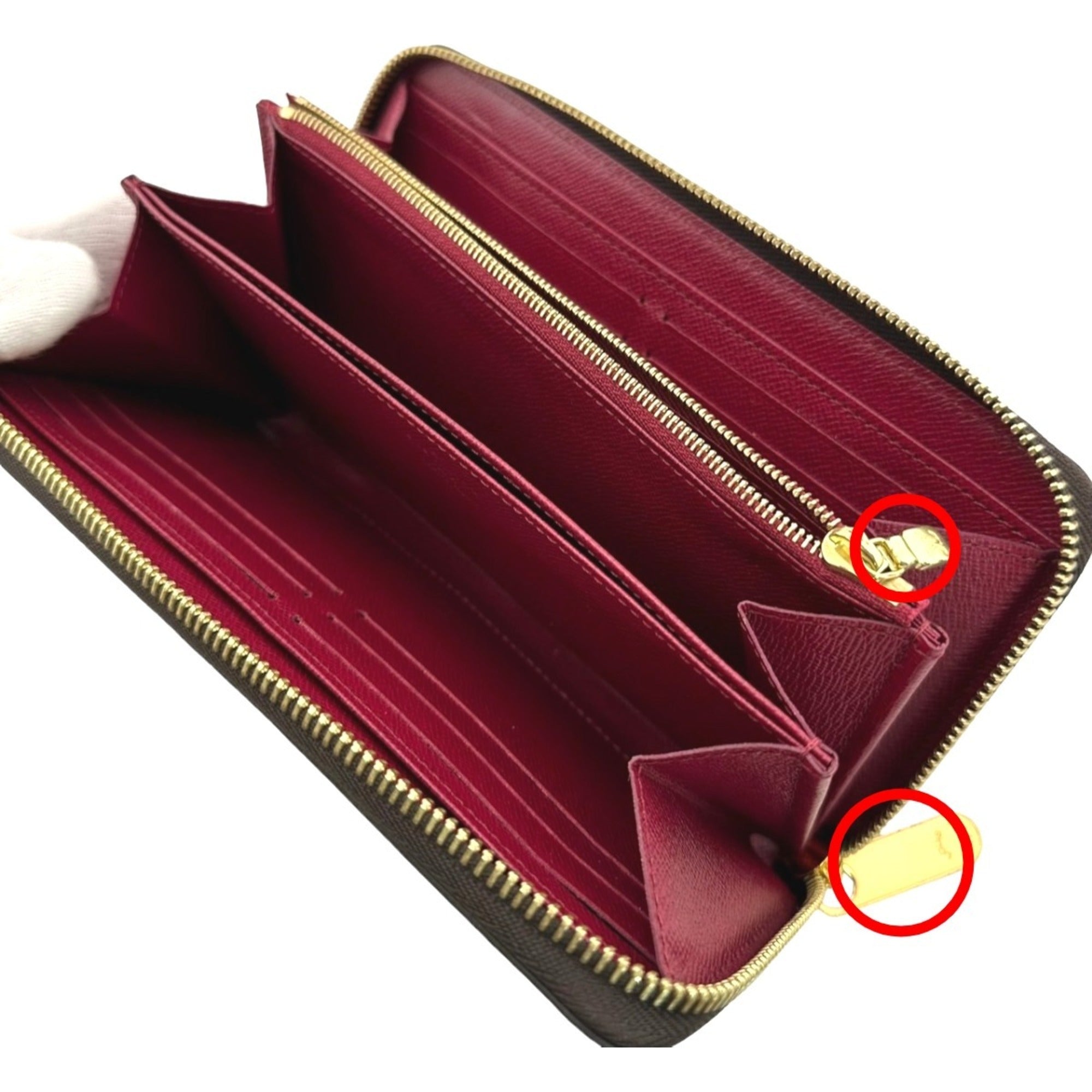 Louis Vuitton Monogram Brown Fuchsia Monogram Long Wallet