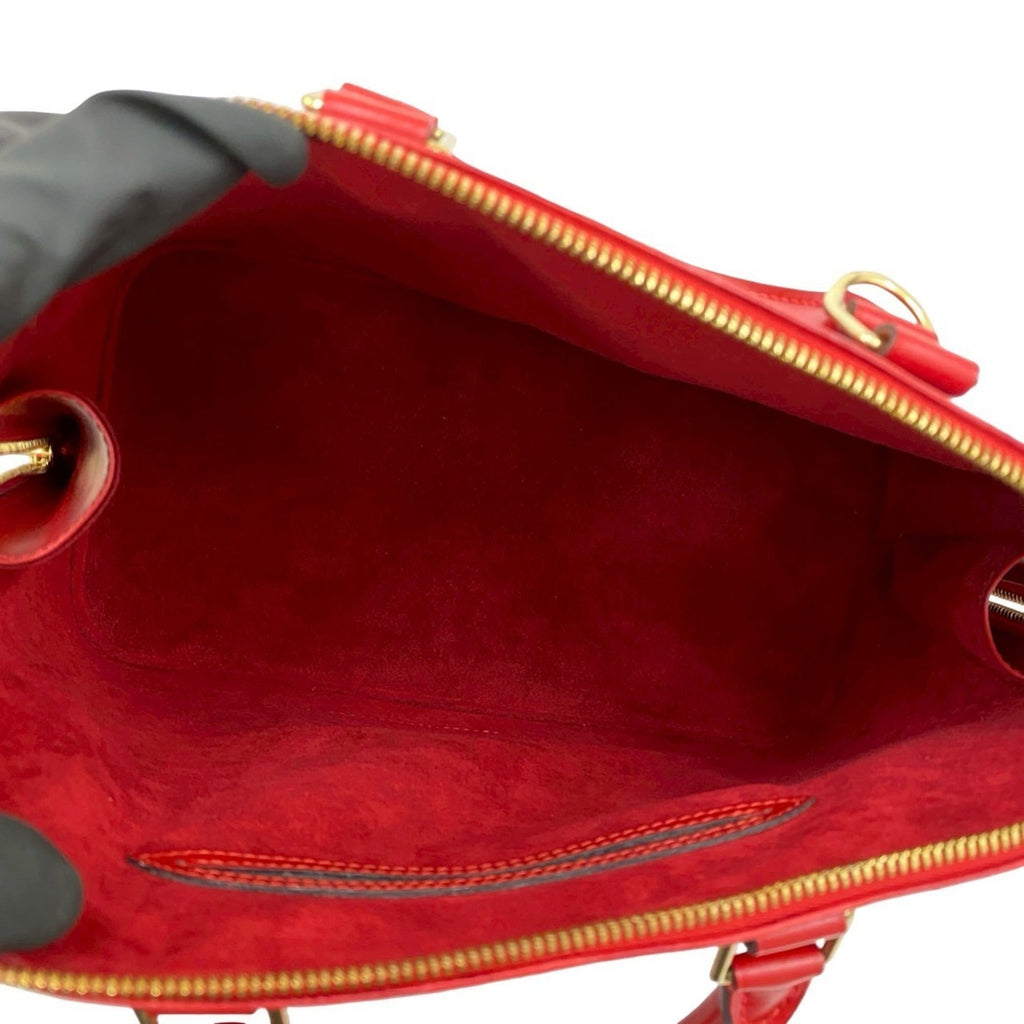 Louis Vuitton Red Color Epi Leather Handbag Tote Bag