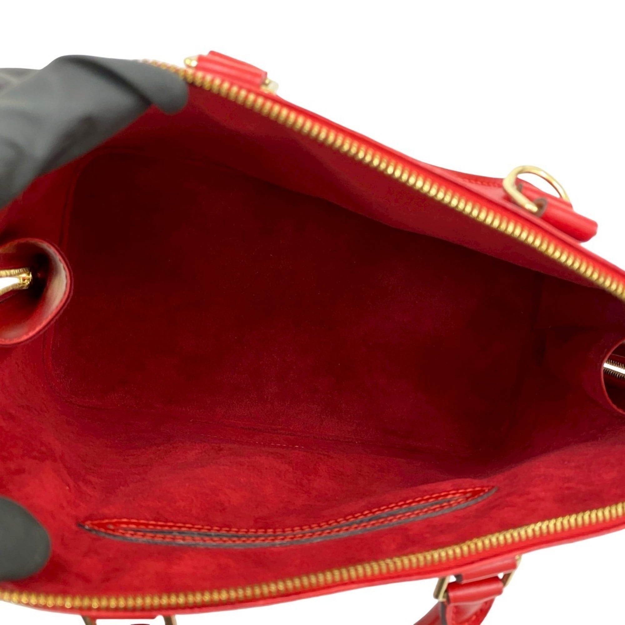 Louis Vuitton Red Color Epi Leather Handbag Tote Bag