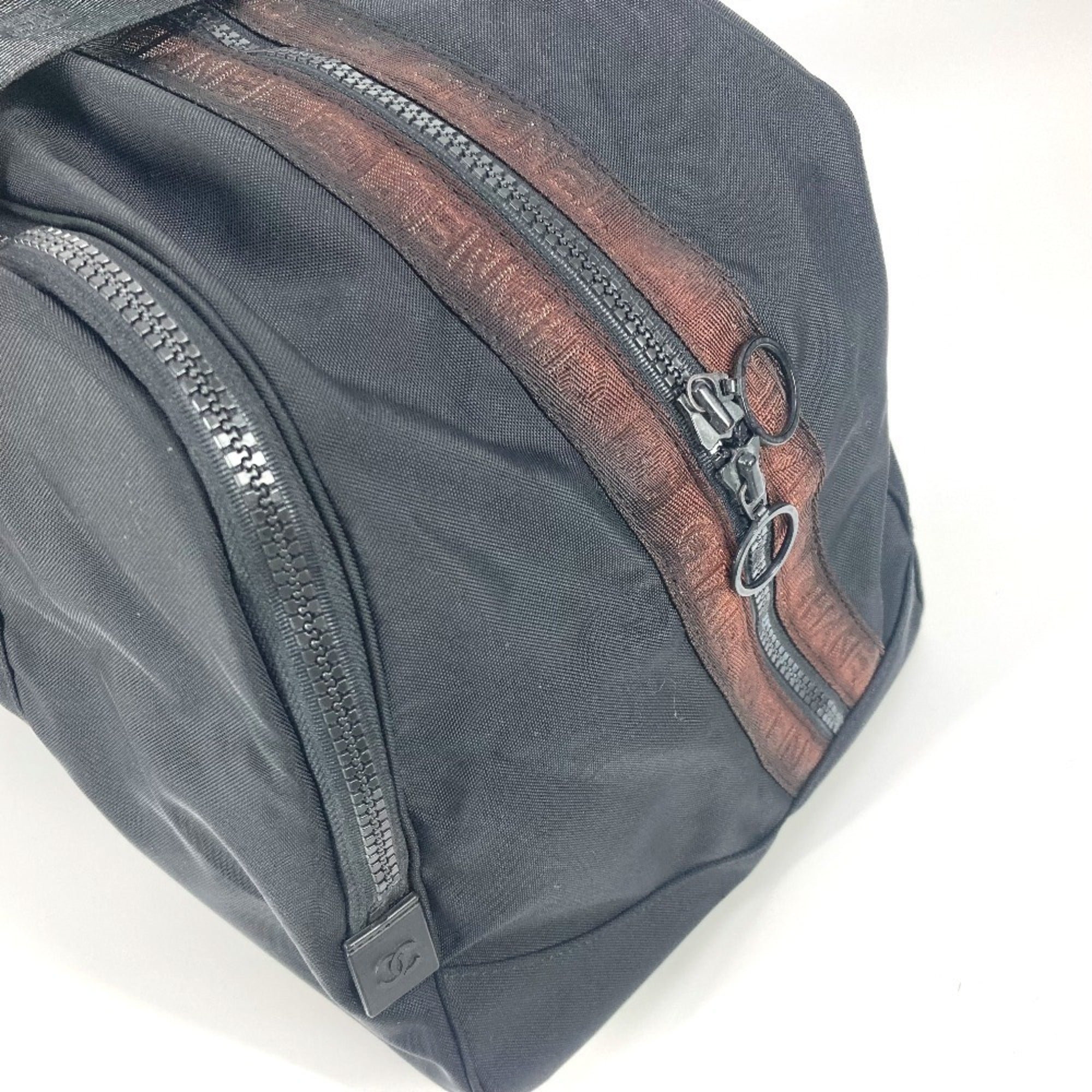 Chanel Black Nylon Boston Bag Shoulder Bag