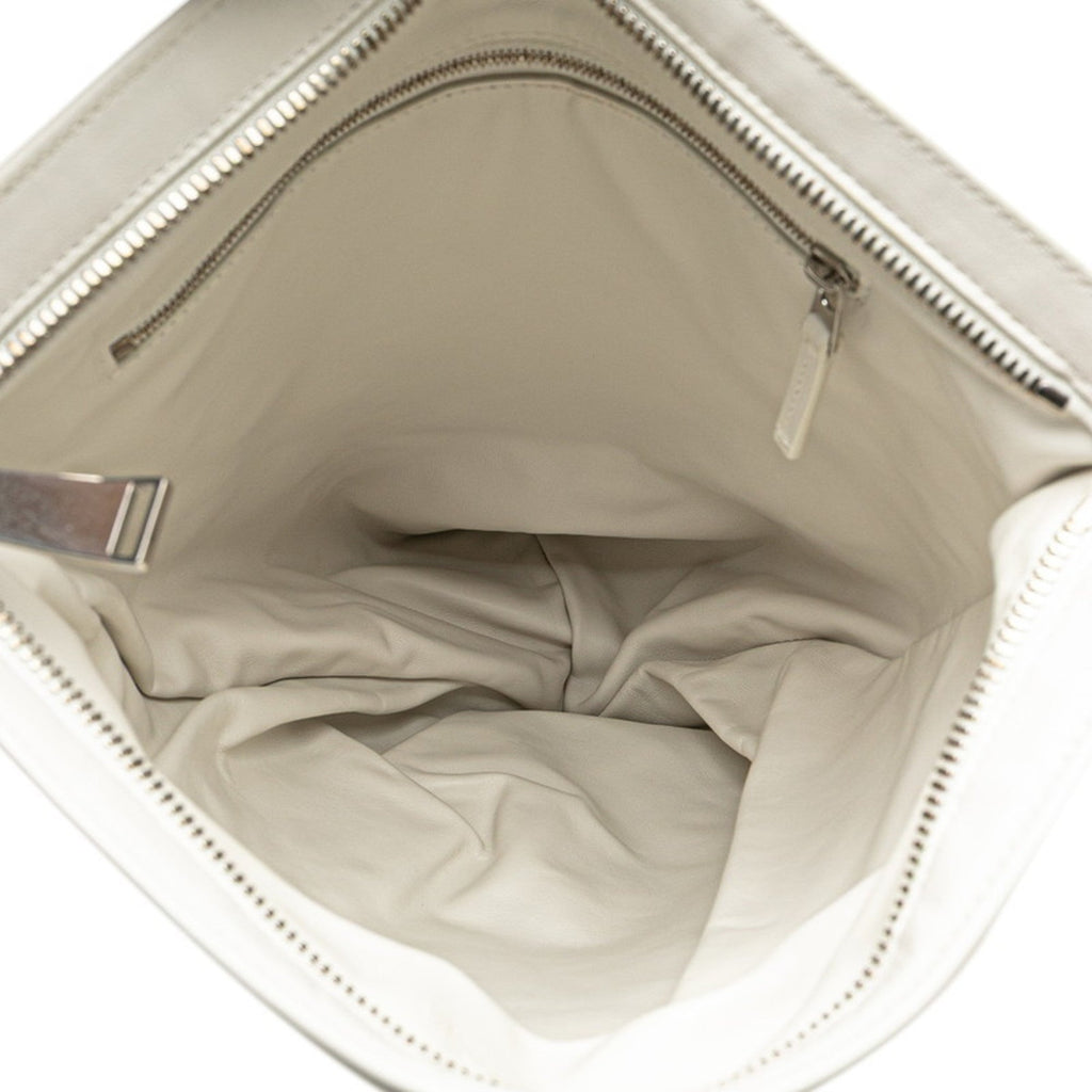 Bottega Veneta White Leather Handbag