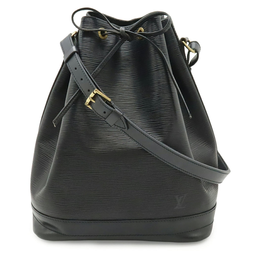 Louis Vuitton Black Noir White Epi Leather Shoulder Bag