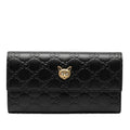 Gucci Guccissima Black Leather Long Wallet (Bi-Fold) (Pre-Owned)