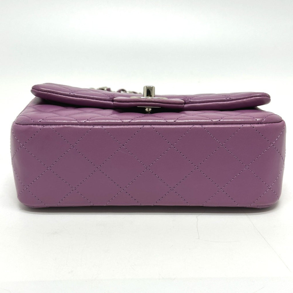 Chanel Purple Leather Shoulder Bag