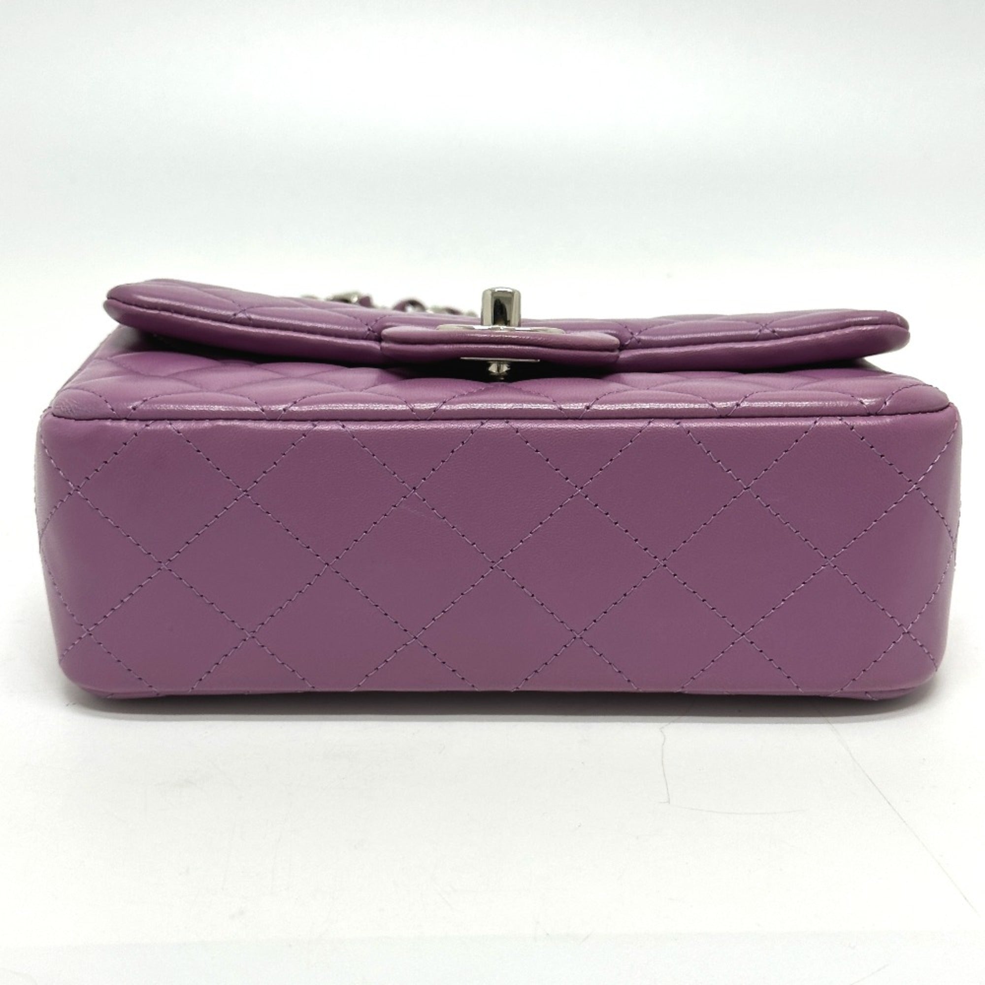 Chanel Purple Leather Shoulder Bag